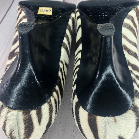 Dana Stein Zebra Butterfly Size 6.5 Heels Wedge - Picture 6 of 8